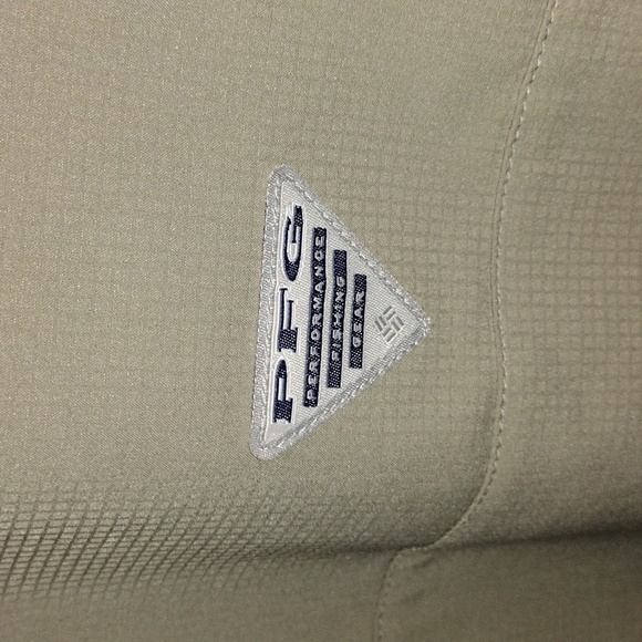 Columbia PFG Omni-Shade Vented Tan Fishin Long Sleeve Button up Shirt Outerwear - Picture 9 of 11